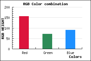 rgb background color #9C475B mixer