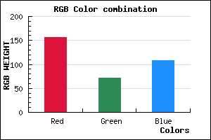 rgb background color #9C486C mixer