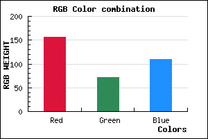 rgb background color #9C486E mixer