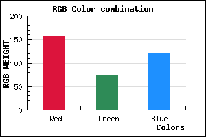 rgb background color #9C4977 mixer