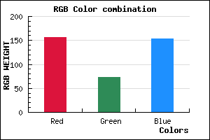 rgb background color #9C499A mixer