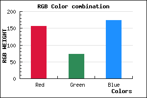 rgb background color #9C49AD mixer