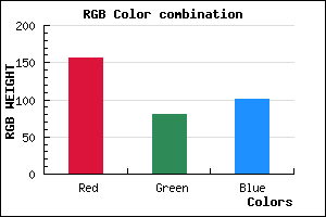 rgb background color #9C5165 mixer