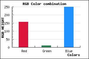rgb background color #9D0BFA mixer