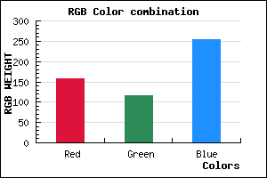 rgb background color #9D73FD mixer