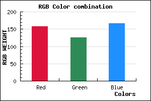 rgb background color #9D7EA6 mixer