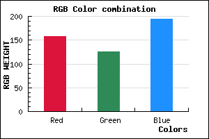 rgb background color #9D7EC2 mixer