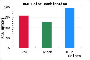 rgb background color #9D7EC3 mixer