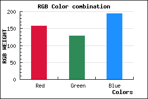 rgb background color #9D80C2 mixer