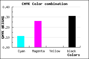 #9D82B0 color CMYK mixer