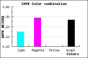 #9D83B9 color CMYK mixer