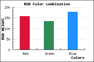 rgb background color #9D86B2 mixer