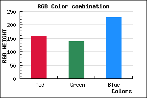 rgb background color #9D8AE4 mixer