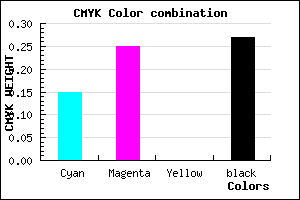 #9D8BB9 color CMYK mixer