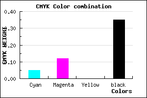 #9D92A6 color CMYK mixer