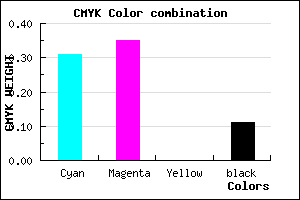 #9D92E2 color CMYK mixer