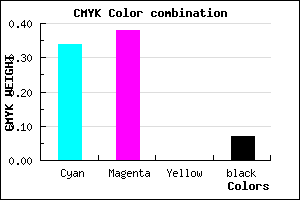 #9D93ED color CMYK mixer