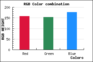 rgb background color #9D99B1 mixer