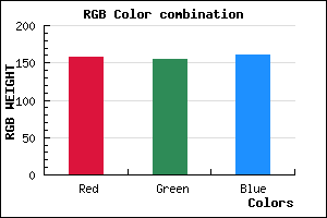 rgb background color #9D9BA1 mixer