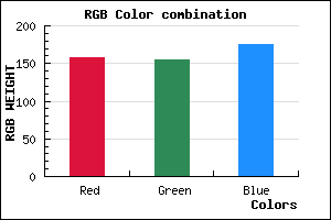rgb background color #9D9BAF mixer