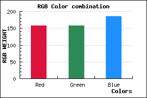 rgb background color #9D9DB9 mixer