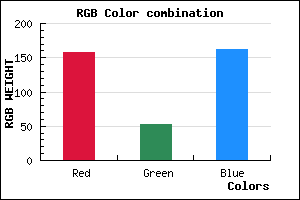 rgb background color #9D35A2 mixer