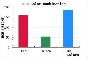rgb background color #9D35B9 mixer