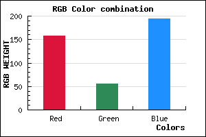 rgb background color #9D38C2 mixer