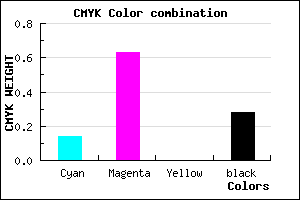 #9D43B7 color CMYK mixer