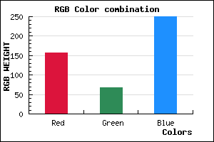 rgb background color #9D43FA mixer