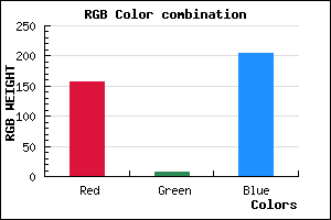 rgb background color #9D07CD mixer