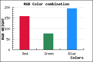 rgb background color #9D4CC2 mixer