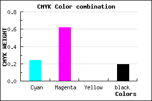 #9D4FCF color CMYK mixer