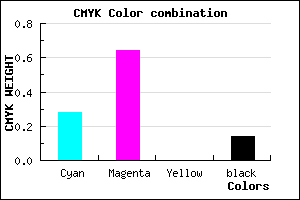 #9D4FDB color CMYK mixer