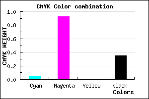 #9E0BA7 color CMYK mixer