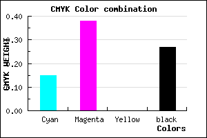 #9E73B9 color CMYK mixer
