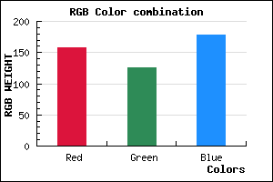 rgb background color #9E7EB2 mixer