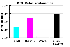 #9E89B5 color CMYK mixer