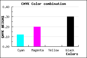 #9E8FB3 color CMYK mixer