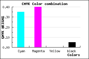 #9E90F2 color CMYK mixer