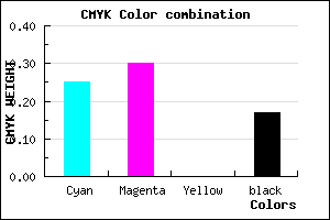 #9E93D3 color CMYK mixer