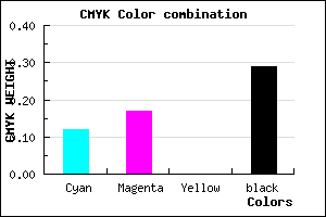 #9E96B4 color CMYK mixer