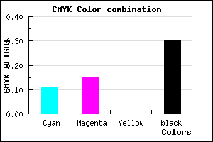 #9E98B2 color CMYK mixer