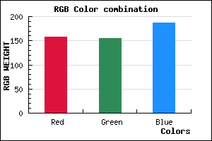 rgb background color #9E9BBB mixer