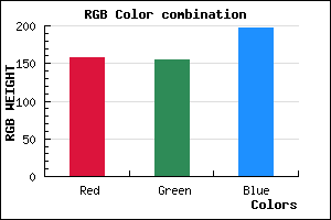 rgb background color #9E9BC5 mixer