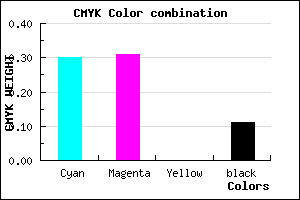 #9E9CE2 color CMYK mixer