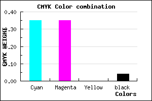 #9E9EF4 color CMYK mixer