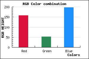 rgb background color #9E35C5 mixer