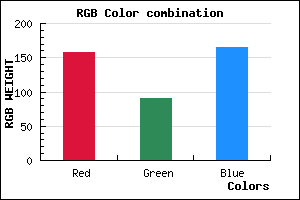 rgb background color #9E5BA5 mixer