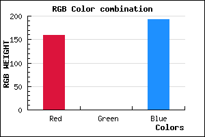 rgb background color #9F00C1 mixer